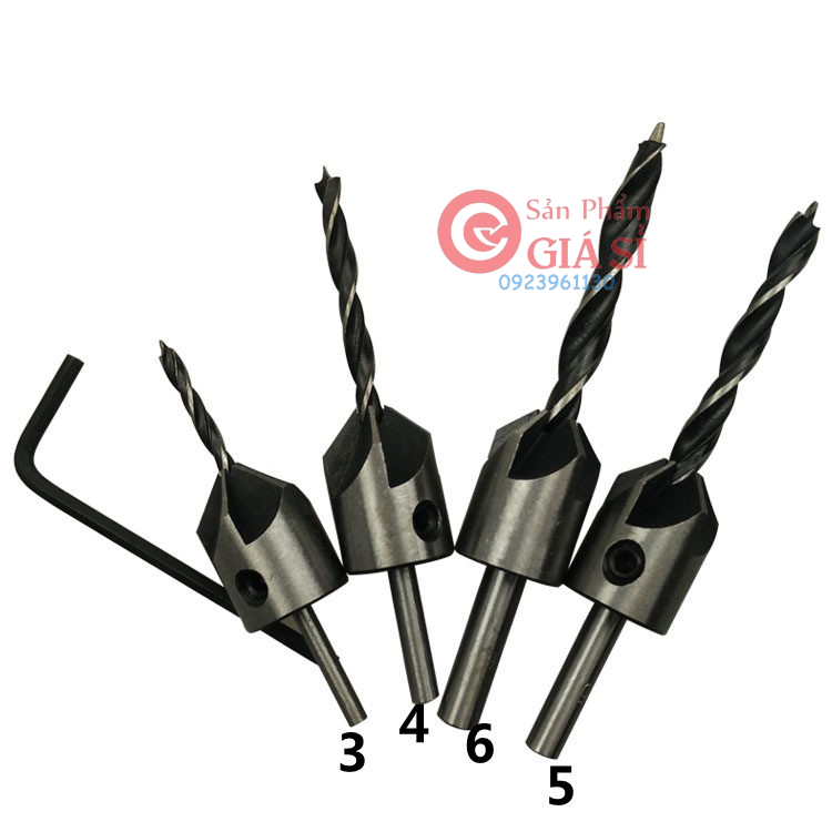 Bộ 4 mũi khoan âm Gỗ độ cứng ❤️freeship❤️