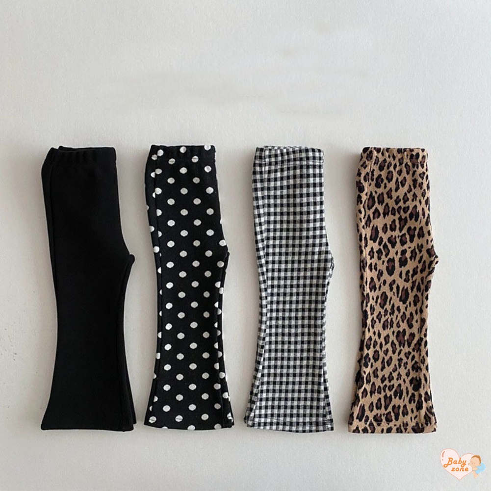 Quần Dài Ống Loe Lưng Thun Phong Cách Phương Tây Thời Trang Xuân Thu Cho Bé Gái