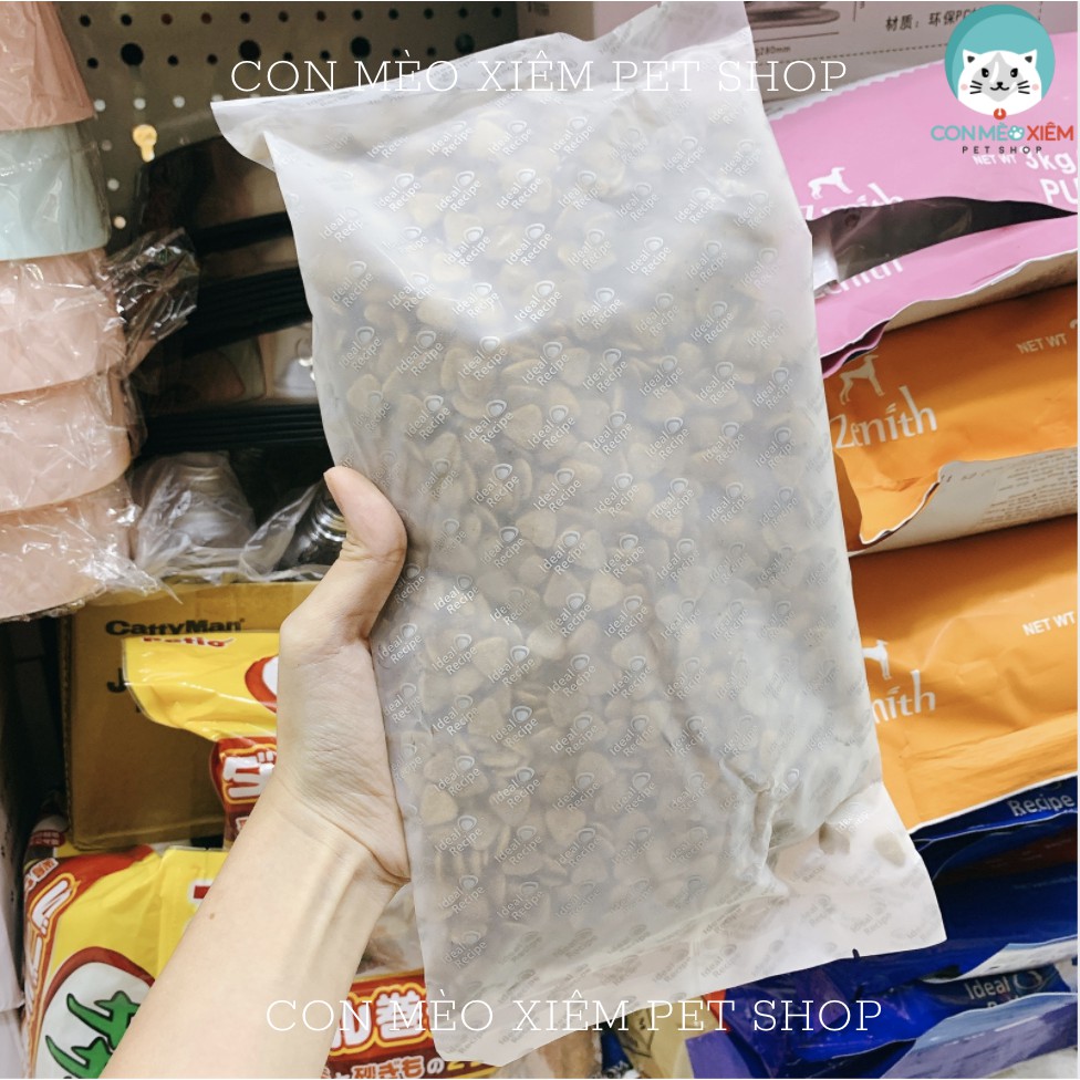 Hạt cho chó lớn Ideal recipe adult 3kg, thức ăn khô chó cún trưởng thành Con Mèo Xiêm