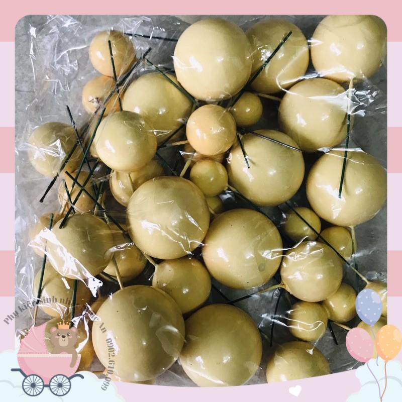 Túi 40 viên bi nhựa màu pastel trang trí bánh kem hpbd