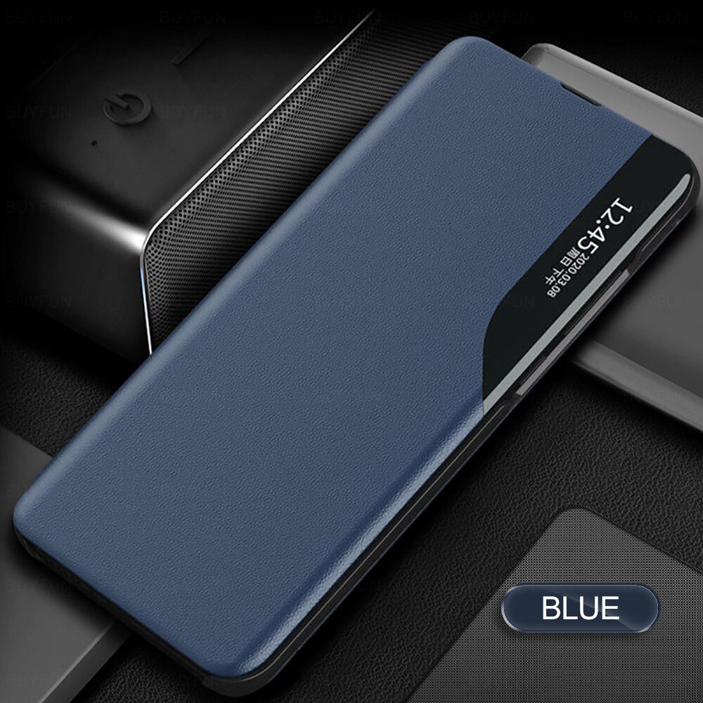 Bao da điện thoại nắp gập từ tính kiêm giá đỡ cho Samsung Galaxy S8 S9 S10 Lite S20 Fe Plus Note 20 Ultra 10 9 8