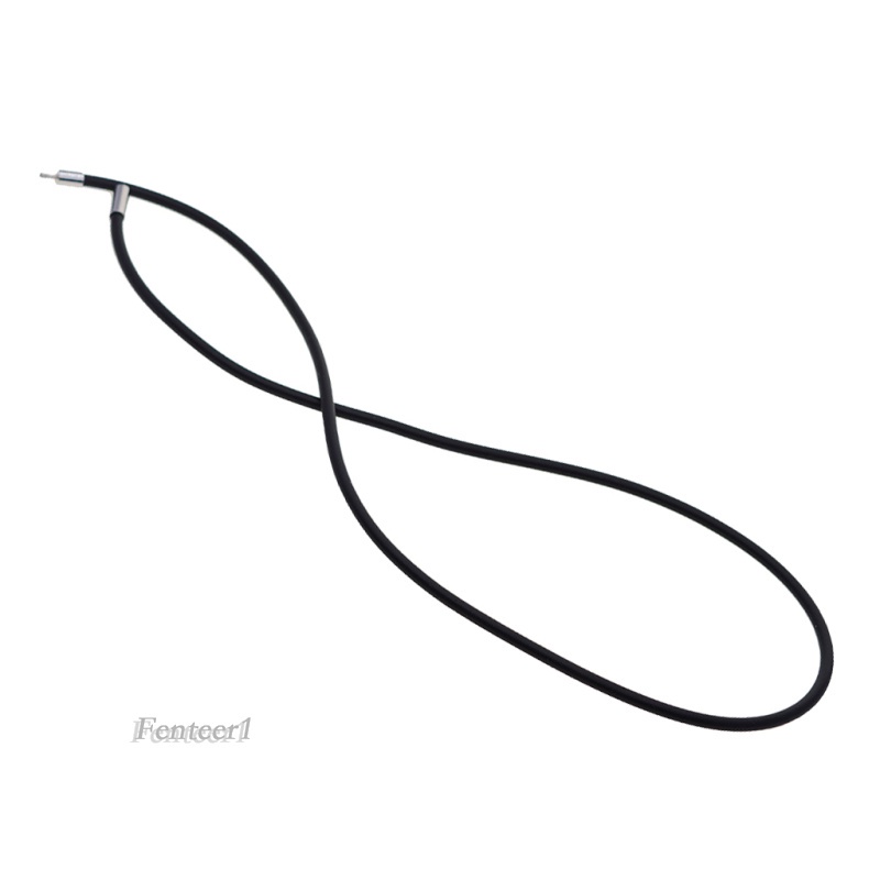 Set 2 vòng cổ cao su màu đen đơn giản 60cm