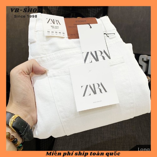✧❃✿Quần Jean Nam Ống Ôm Màu Trắng Za.ra Cao Cấp Form Skinny Năng Động Co Gĩan, Vải Dày Dặn Đẹp VBSHOP