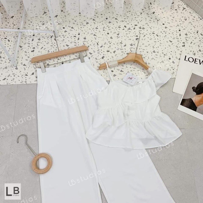 Sét đũi lệch vai trắng DH0421