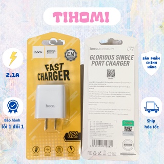 Cốc sạc hoco c72 - 2.1a dành cho tất cả các dòng điện thoại iphone, android