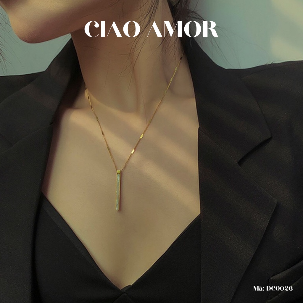 Dây chuyền nữ, vòng cổ nữ thanh đá dài thời trang Trang sức Ciao Amor -Mã DC0026