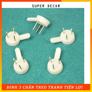 Bộ 10 đinh 3 chân chuyên dụng treo tranh ảnh không cần khoan tường