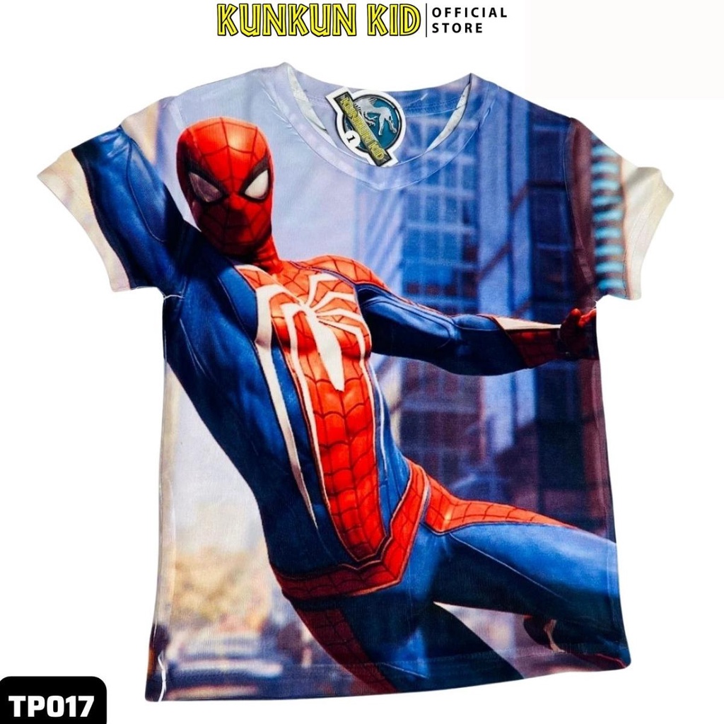 Đồ Bộ bé trai Thun Lạnh hình Nhện Spiderman size đại từ 10-40kg Kunkun Kid TP017