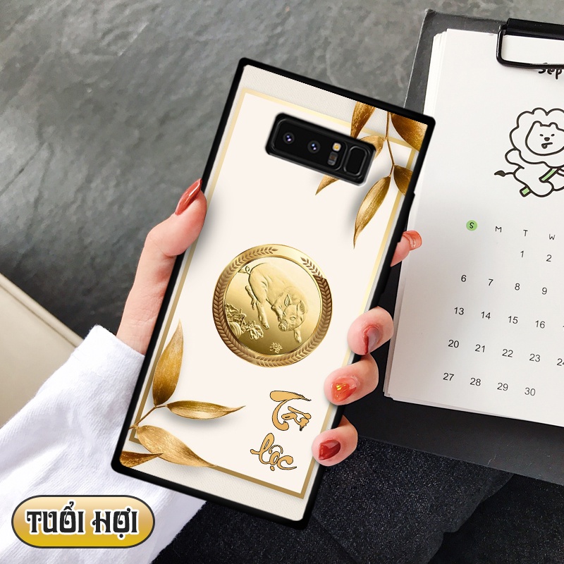 Ốp lưng kính 3D 12 con giáp - Samsung galaxy Note 8