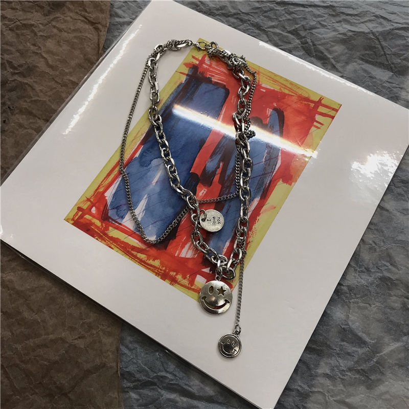 Vòng Cổ Gắn Mặt Hình Mặt Cười Ngộ Nghĩnh Phong Cách Hip-Hop