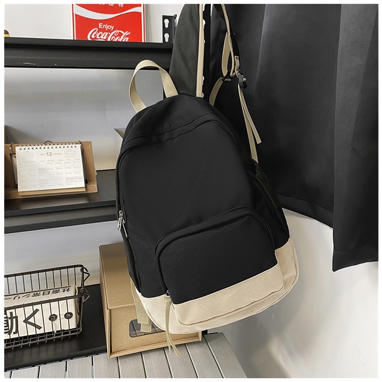 Balo nữ đi học basic trơn đẹp thời trang ullzang hàn quốc đựng vừa laptop 15.6inch dòng mới B356