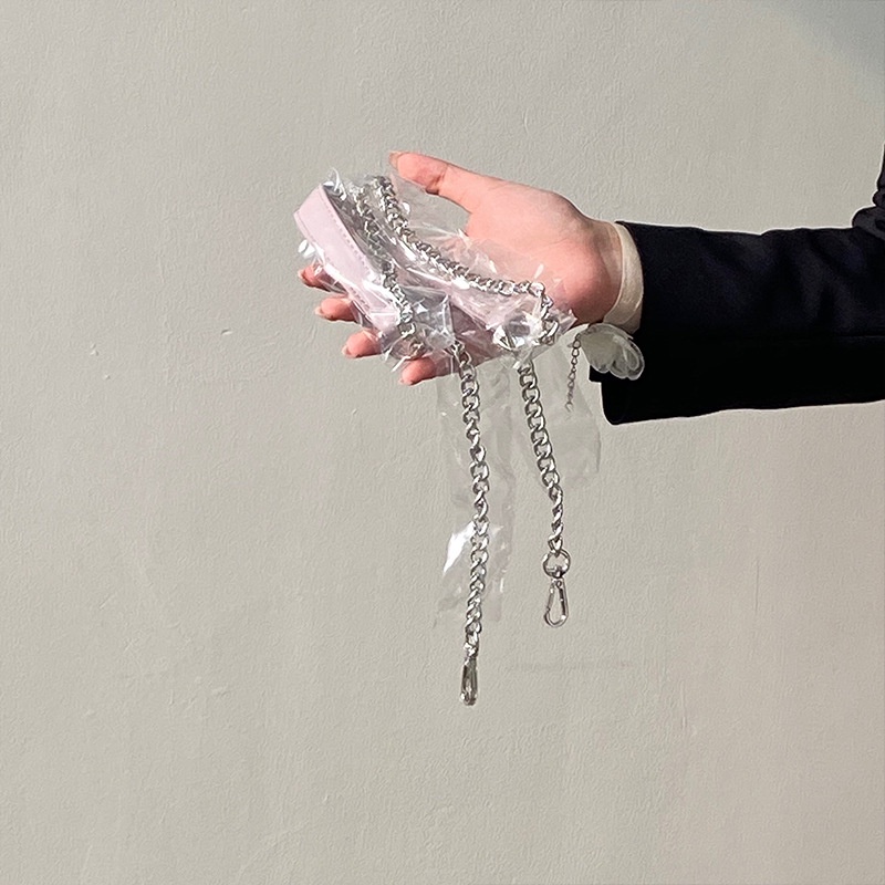 Túi Đeo Chéo Hình Vuông Nắp Lật Phối Dây Xích Phong Cách Phương Tây Cho Nữ GYLXB006