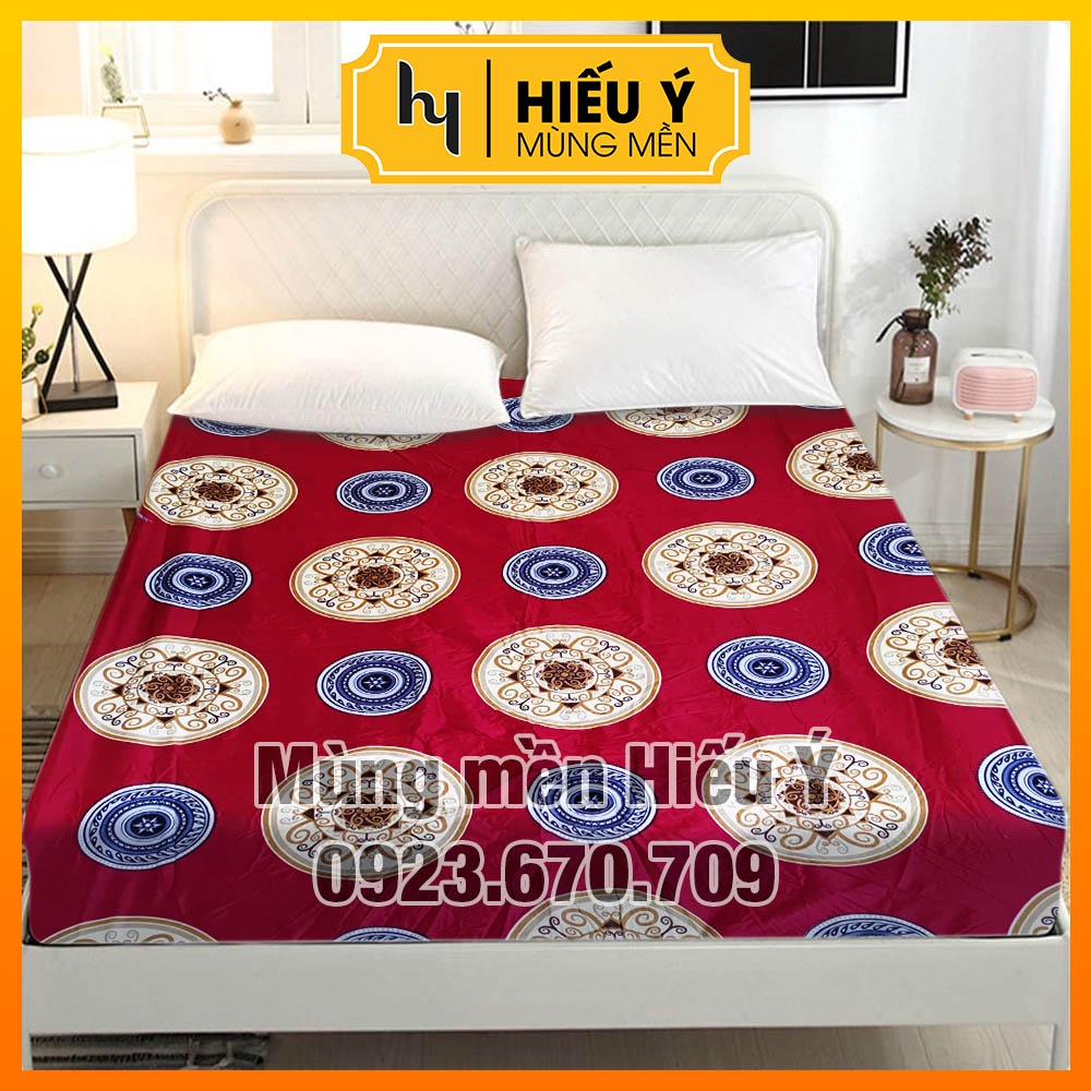 Ga giường cotton poly 1m6, 1m8 bo thun dày dặn | Mùng mền Hiếu Ý