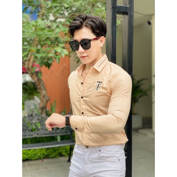 Áo Sơ Mi Nam Tay Dài Đa Dạng Màu Sắc Phong Cách Hàn Quốc Kiểu Dáng Thoáng Mát Chất Liệu Vải Đũi TUH135