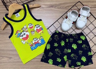 Freeship 99k TQ_Set 6 bộ bé trai cotton 4c