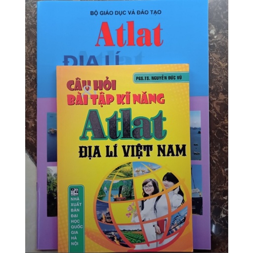 Sách - Combo Atlat Địa Lí Việt Nam + Câu hỏi Bài Tập Kĩ Năng Atlat Địa Lí Việt Nam