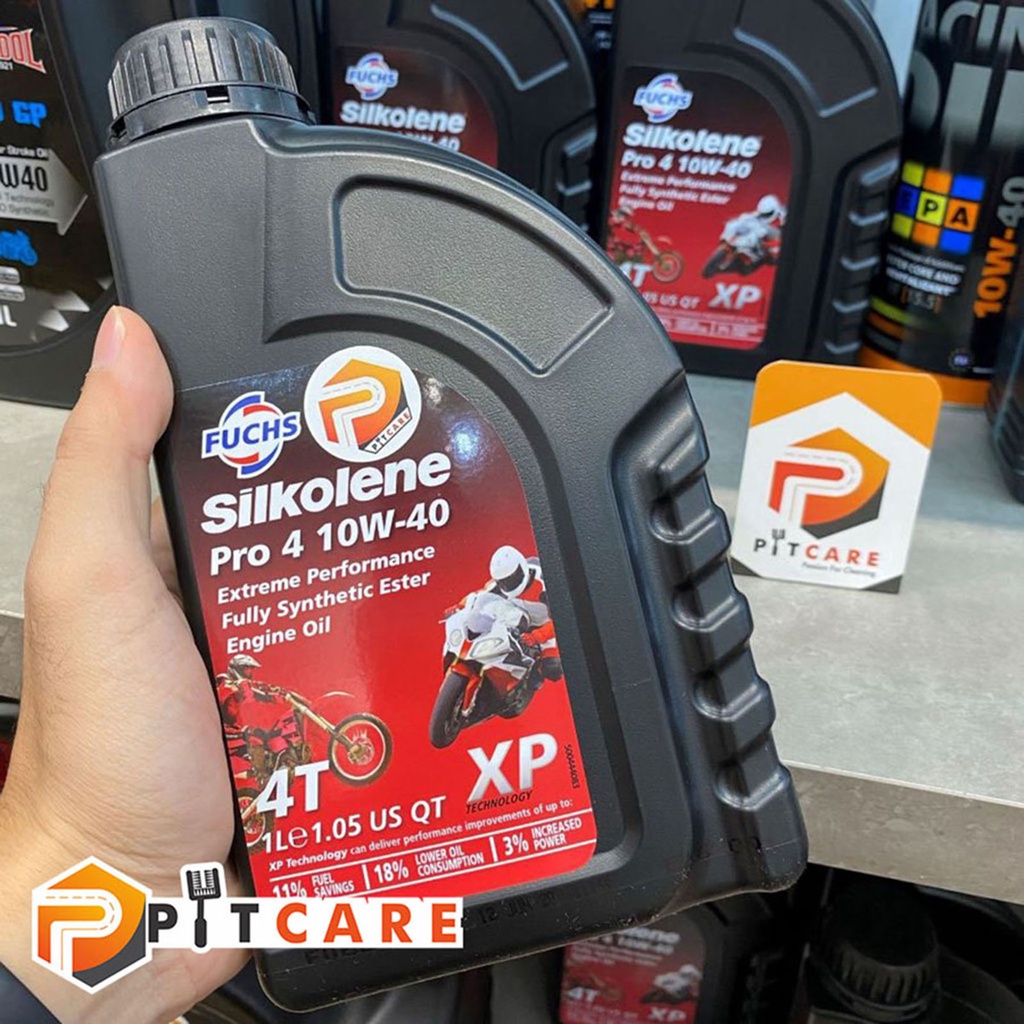 Nhớt Fuchs Silkolene 10W40 Kèm Phụ Gia Ceramic Voltronic E59 Có Chiết Lẻ Bảo Vệ Động Cơ Toàn Diện