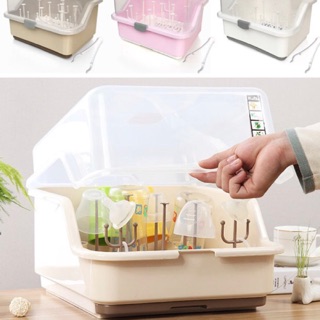 Úp bình sữa cho bé có khay hưng nước