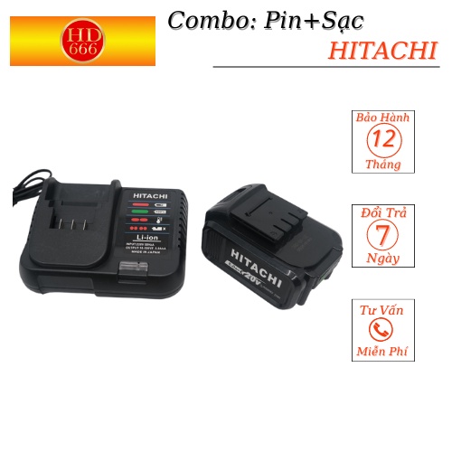 Pin Và Đế Sạc DEWALT , HITACHI, MAKITA  Dành cho máy Khoan Pin- Bulong Dòng Cao Cấp Có Đèn Báo Pin