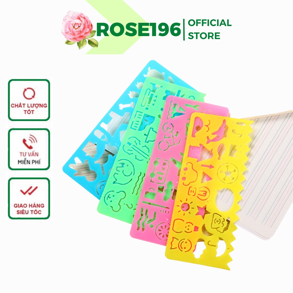 Thước nhiều hình tập vẽ ROSE196 (C33)