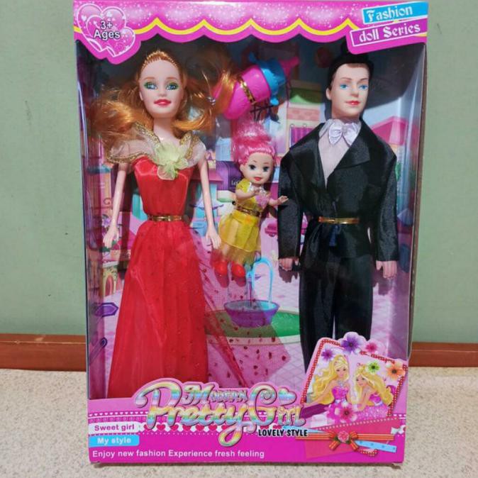 Cặp Búp Bê Barbie Gia Đình 2003 Dễ Thương Cho Bé Gái