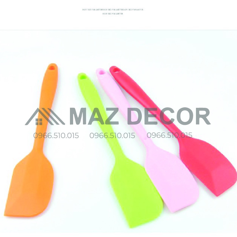 Dụng cụ cây vét bột spatula silicon đúc 21-28cm/Phới vét đồ đá xay silicon