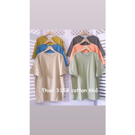 Áo thun trơn 3158 cotton khô