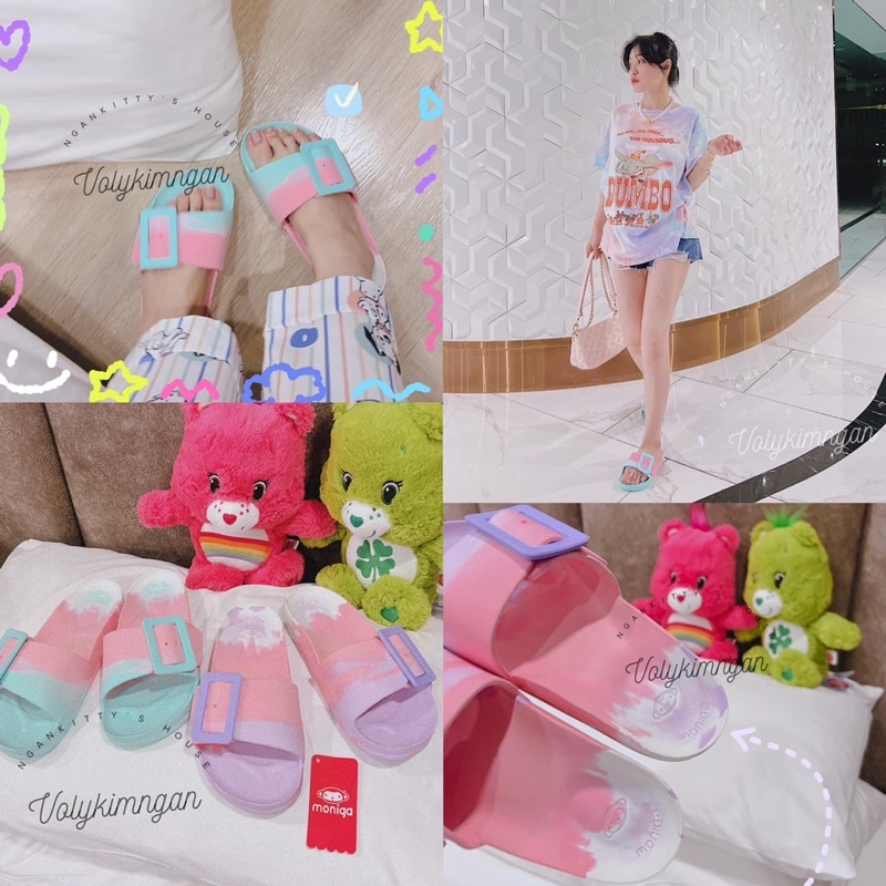 Dép loang màu 1 quai