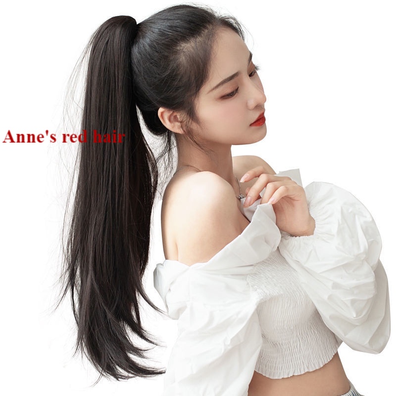 Tóc giả đuôi ngựa dài hơi vểnh tự nhiên cho nữ