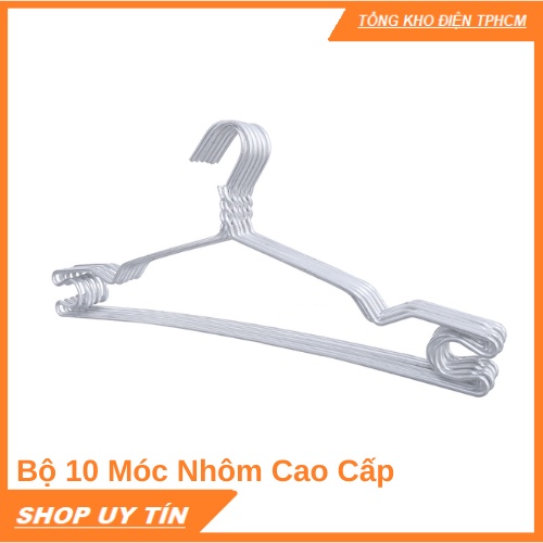 ✅Bịch 10 Móc Nhôm cao cấp Treo Quần Áo Người Lớn Siêu Tiện Ích ✅