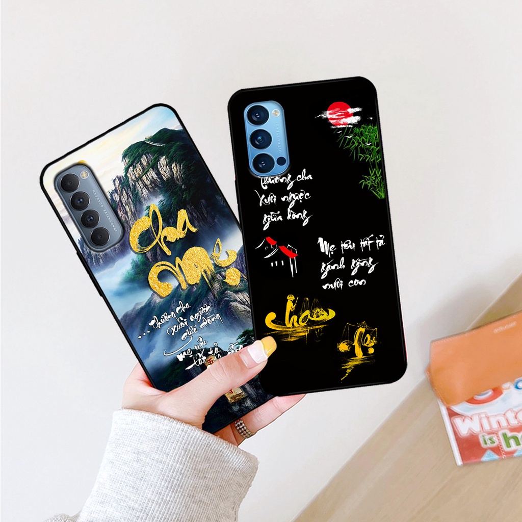 Ốp lưng Oppo Reno 4 - Reno 4 Pro - Reno4 - Reno4 Pro in hình phong cách chữ thư pháp cha mẹ, tài lộc