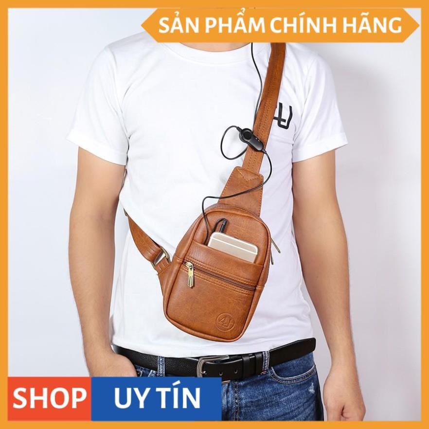 Túi Nam Đeo Chéo Trước Ngực 4U Da Tổng Hợp Nhỏ Gọn BA415 | BigBuy360 - bigbuy360.vn