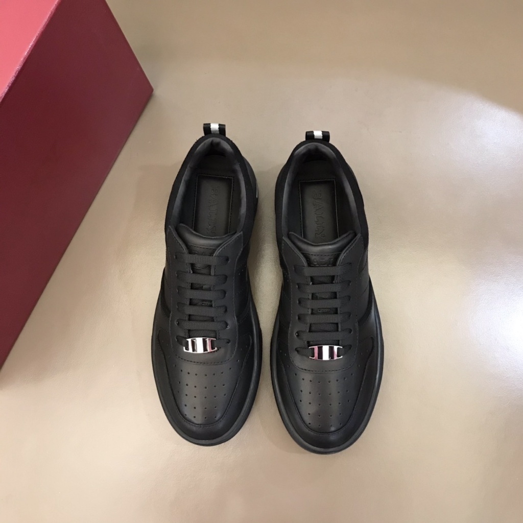 Giày sneakers nam da thật cao cấp Bally thiết kế tối giản, năng động