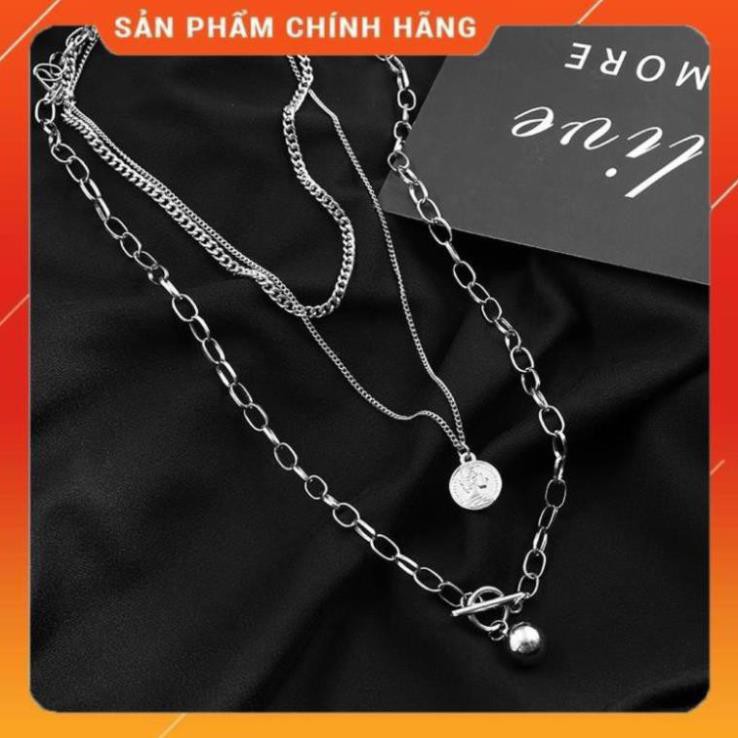 Hàng thiết kế Vòng cổ nhiều lớp phong cách hiphop thời trang xu hướng cá tính cho nam và nữ