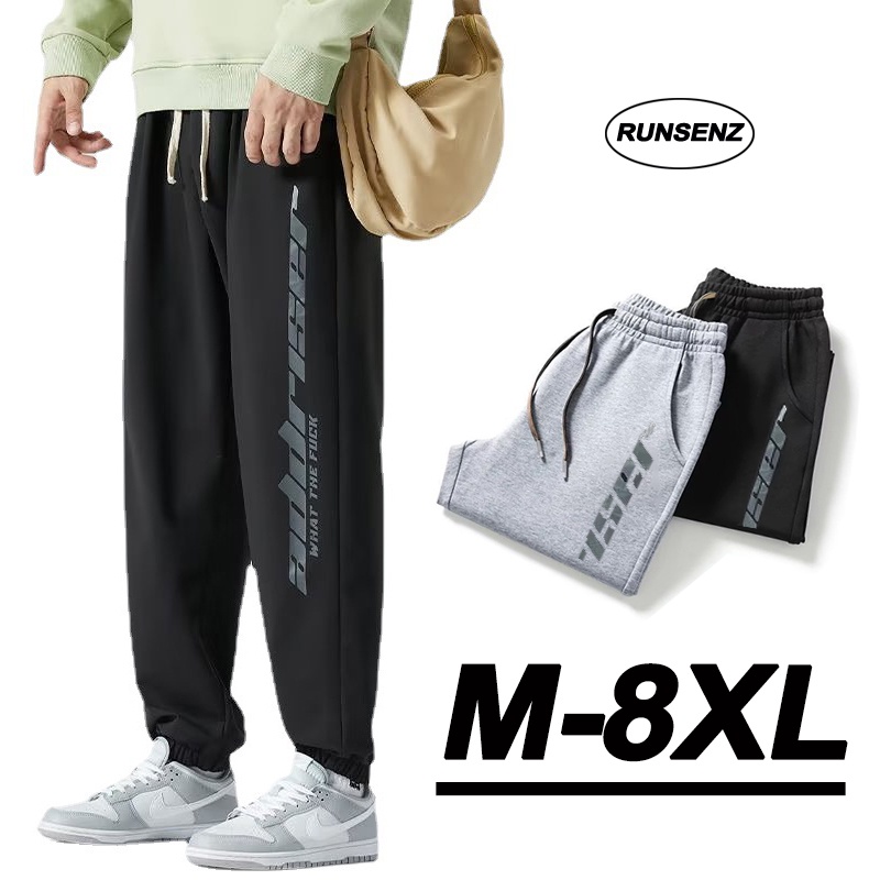 Quần Jogger Lưng Thun Dáng Rộng Cỡ Lớn M-8XL Thời Trang Trẻ Trung Cho Nam