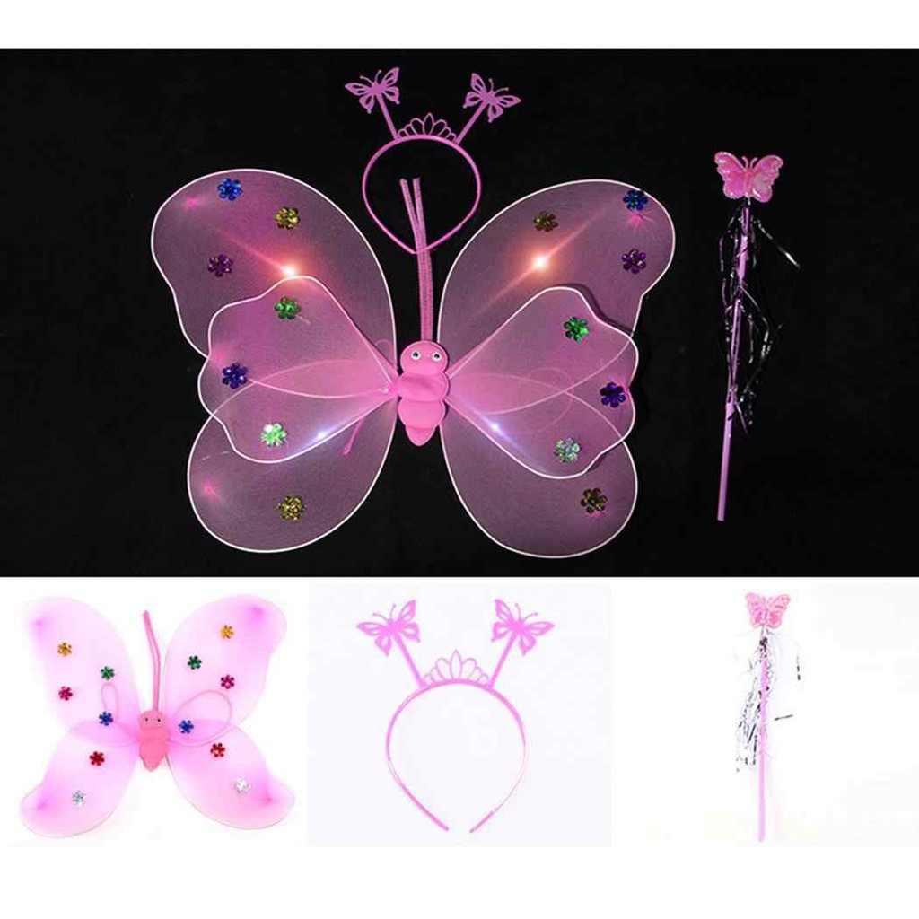 Bộ hóa trang, Cánh bướm, Cánh tiên kèm Váy phát sáng Trung Thu Noel