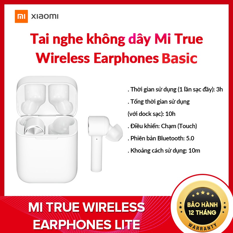 Tai nghe Xiaomi Bluetooth True Wireless Earphones 2 Basic Xiaomi BHR4089GL