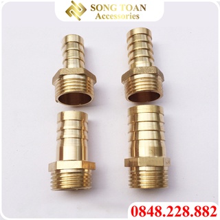 Đầu nối thau đuôi chuột ren ngoài 9.6-27mm nối ống