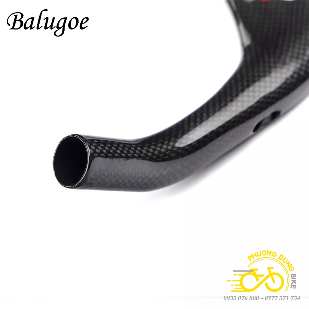 Ghi đông sừng trâu xe đạp Carbon T800 BALUGOE 400 / 420 / 440 x 31.8mm