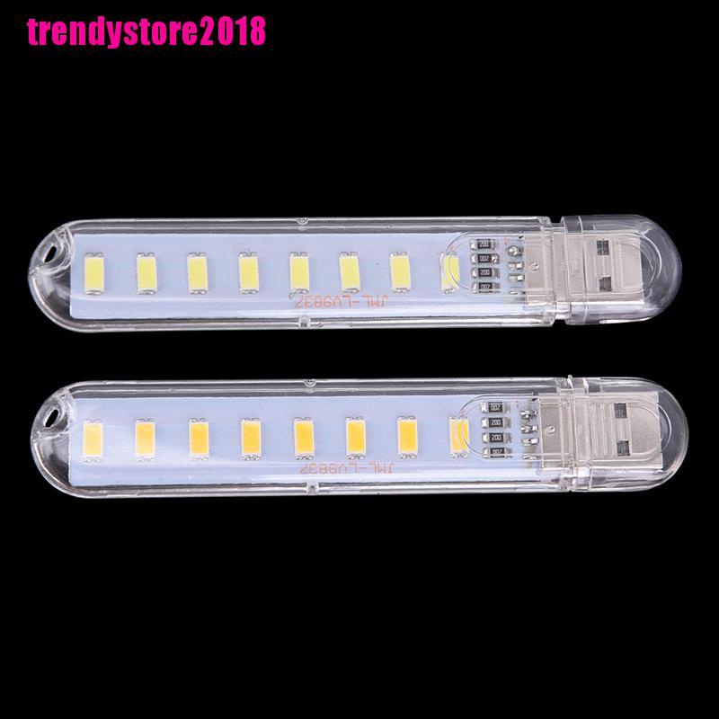 Đèn LED USB 5V 8 Bóng Di Động Cho Máy Tính