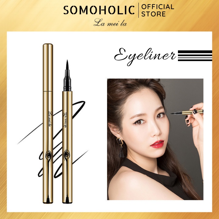 Kẻ mắt đen eyeliner dạng nước không trôi Lameila Eyeliner Somoholic ELN1-NUOC