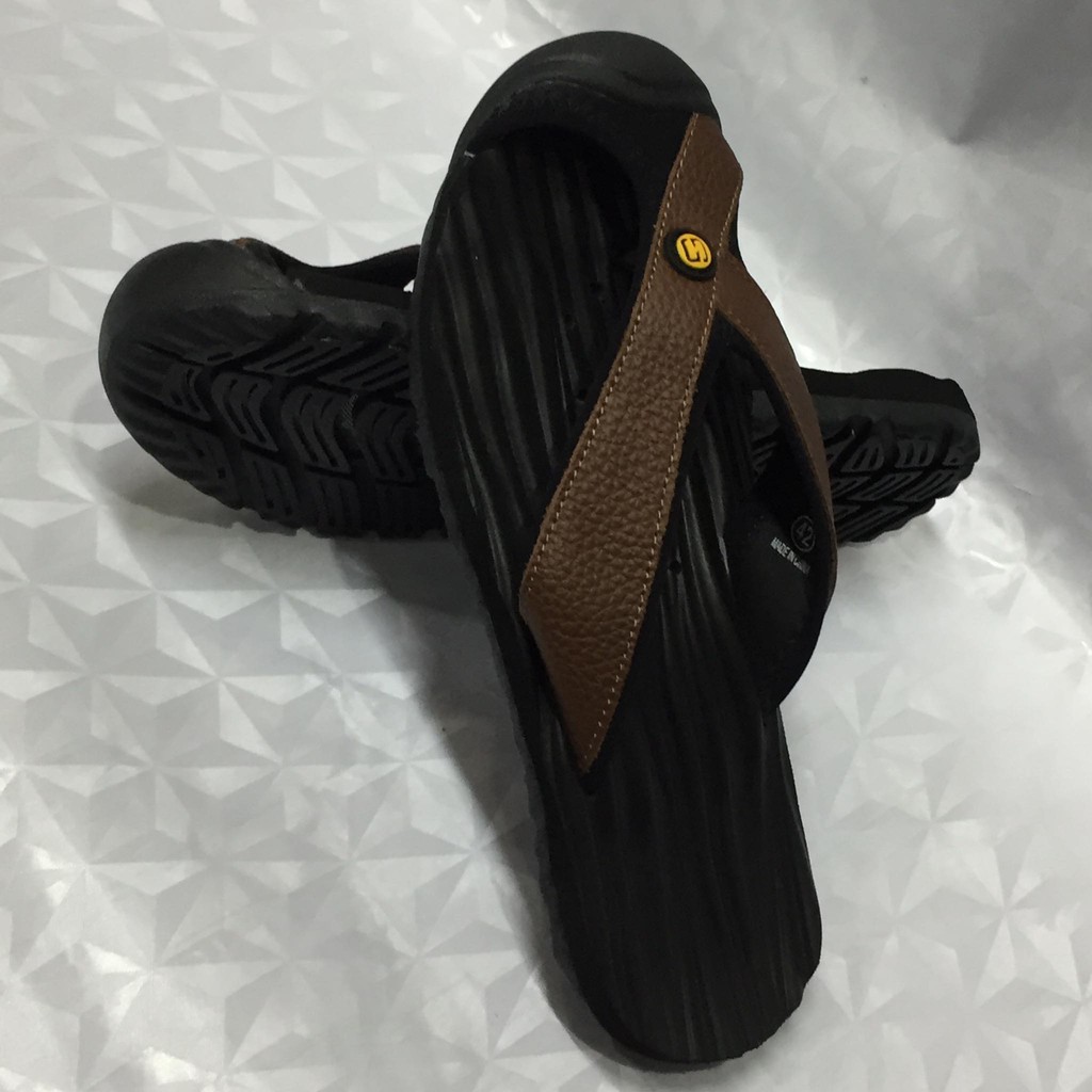 Dép kẹp nam bích mũi da bò cao cấp