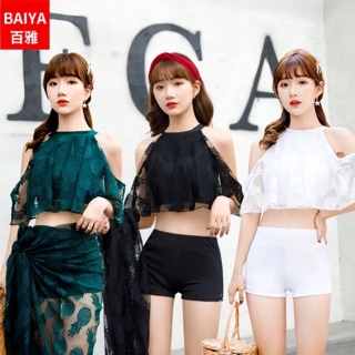 Bikini đồ bơi, áo tắm nữ 3 mảnh, áo tắm kèm khăn ren sexy