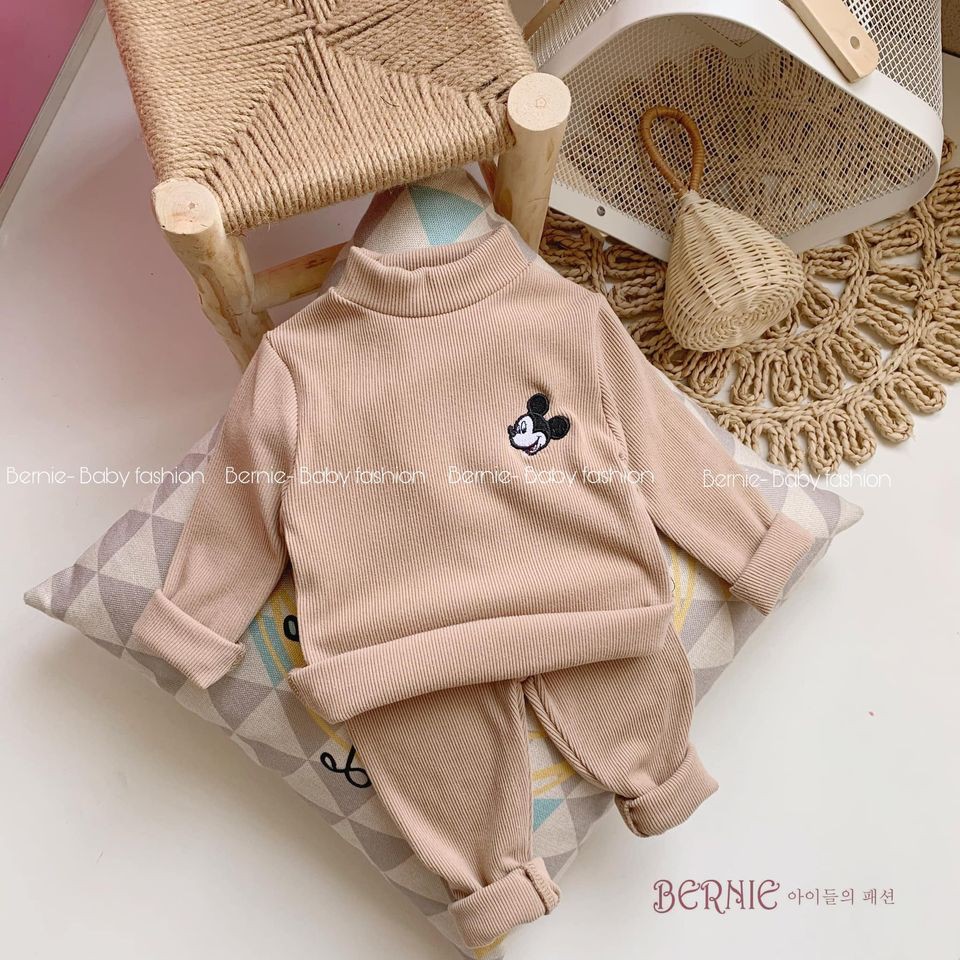 [BỘ NHUNG TĂM CỔ 3P UNISEX]