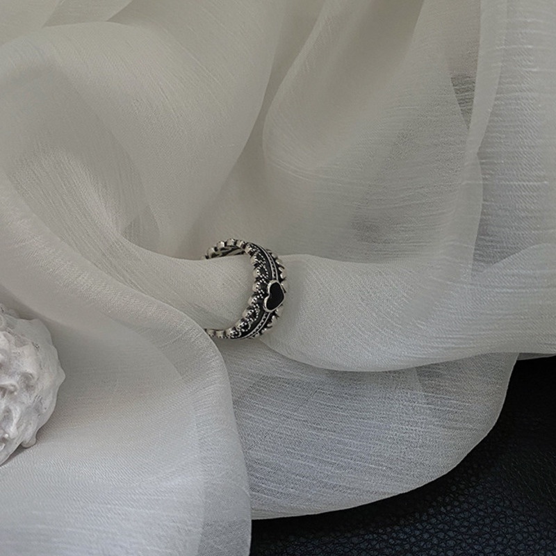 Nhẫn hở hình trái tim phong cách cổ điển thời trang