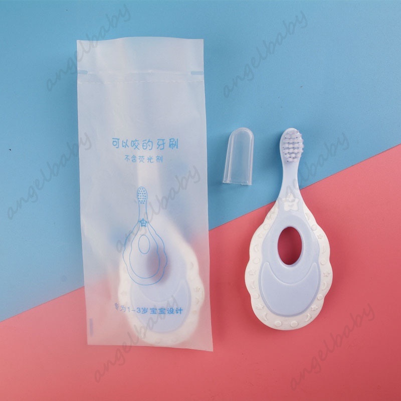 Bàn Chải Đánh Răng Với Tay Cầm Silicone Vệ Sinh Răng Miệng Cho Bé 2-12 Tuổi