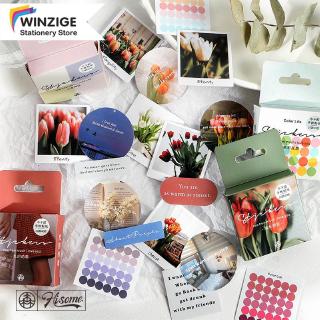 Bộ 40 Sticker Dán Trang Trí Hình Hoa Tulip