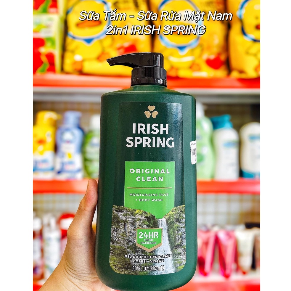 🍀SỮA TẮM IRISH SPRING FOR MEN ✈️SỮA TẮM CỦA MỸ⚡CAM KẾT CHUẨN HÀNG NHẬP⚡
