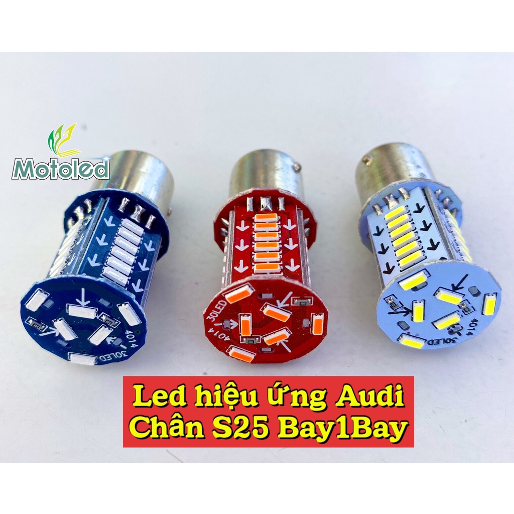 Đèn hậu LED hiệu ứng Audi Stop F1 chất lượng cao gắn vừa tất cả các loại xe máy và xe hơi chân S25 BAY1BAY- GIÁ 1 BÓNG