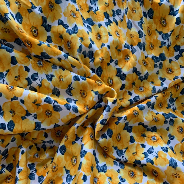 Vải lụa mango hoa vàng